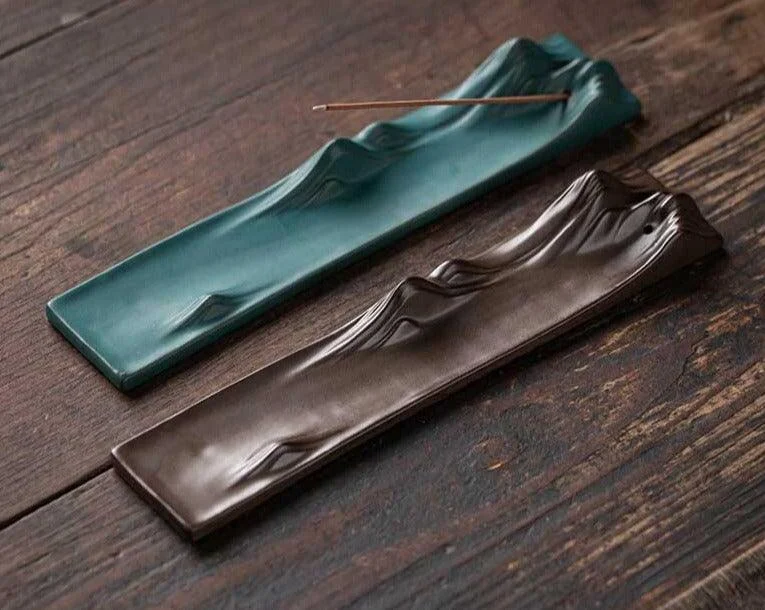 Premium Ceramic Landscape Mountain Incense Burner - ISTANBULLU LTD