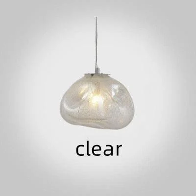 PremiumClearSmokyCloudGreyBlownGlassChandelierLightingHangingLampDecorative-Homeko7 Premium Clear Smoky Cloud Grey Blown Glass Chandelier Lighting Hanging Lamp Decorative - Homeko