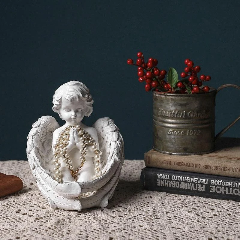 PremiumEuropeanHandmadeResinAngelSculpturesandStatuesCraftsforWedding-Homeko3 Premium European Handmade Resin Angel Sculptures and Statues Crafts for Wedding - Homeko