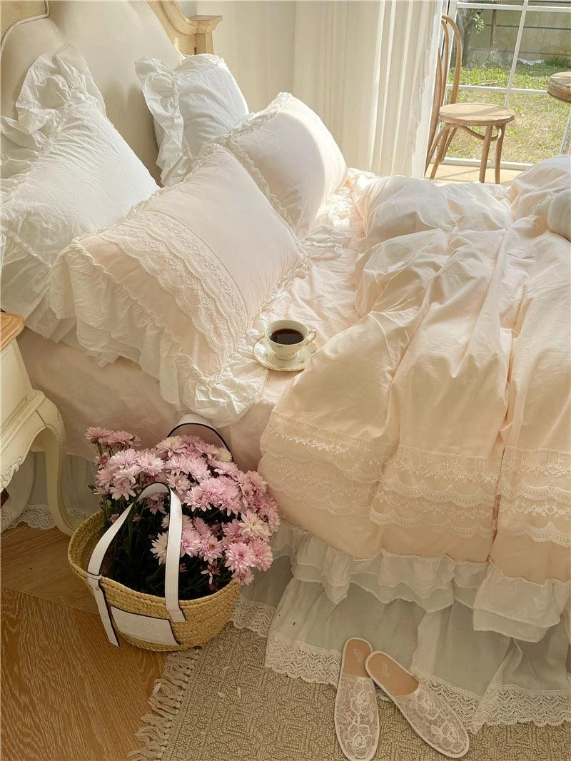 PrincesscoreLaceBeddingSetwithPinkLaceDuvetCover10 Princesscorelacebeddingsetwithpinklaceduvetcover10