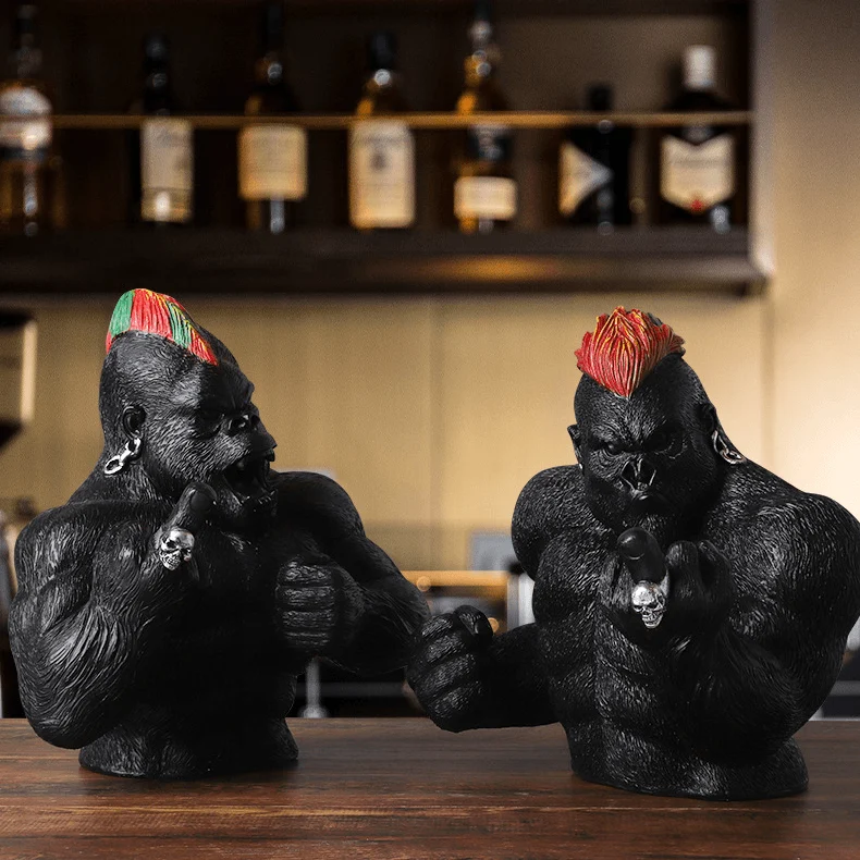 PunkKingKongFigurines-Homeko4 Punk King Kong Figurines - Homeko