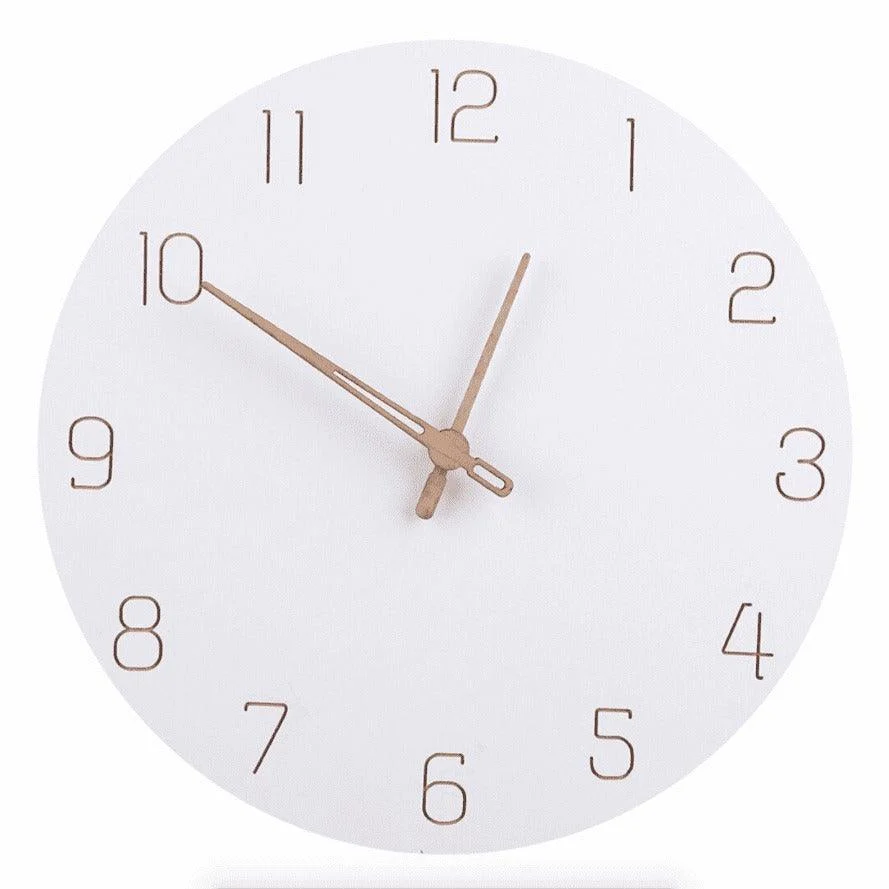 Pure White Simple Wall Clock Minimalist And Stylish Home Decor 17