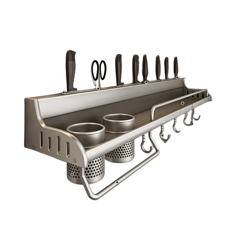 QWFlPerforation-free-Kitchen-Storage-Rack-Wall-mounted-Multifunctional-Chopsticks-Knife-Holder-Home-Seasoning-Supplies-Storage-Rack Qwflperforation Free Kitchen Storage Rack Wall Mounted Multifunctional Chopsticks Knife Holder Home Seasoning Supplies Storage Rack