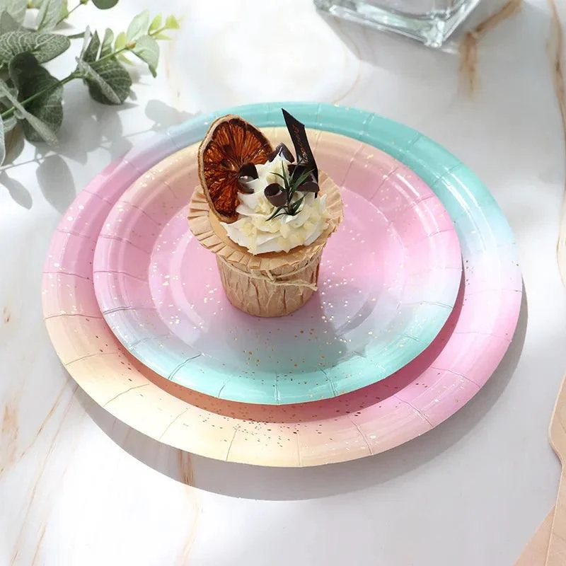 Rainbow Paper Tableware - Homeko