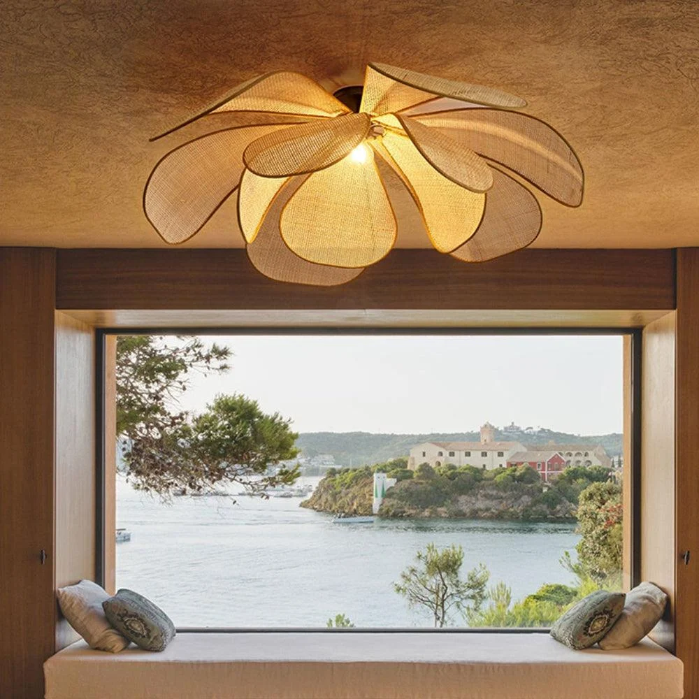 RattanPetalRusticLampShadePendantLight_7 Rattanpetalrusticlampshadependantlight 7