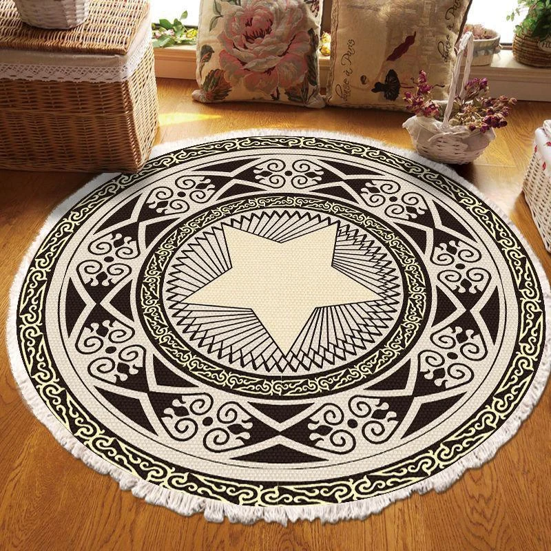 RelaxBohoTasselEuropeanRoundRugsLivingRoomCarpetsDecorationMachineWashable-Homeko3 Relax Boho Tassel European Round Rugs Living Room Carpets Decoration Machine Washable - Homeko