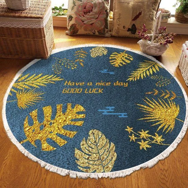 RelaxBohoTasselEuropeanRoundRugsLivingRoomCarpetsDecorationMachineWashable-Homeko8 Relax Boho Tassel European Round Rugs Living Room Carpets Decoration Machine Washable - Homeko
