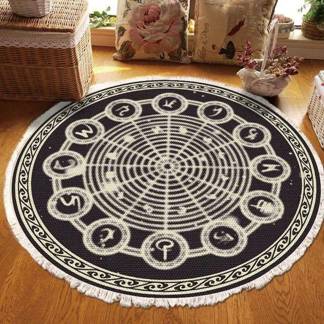 RelaxBohoTasselEuropeanRoundRugsLivingRoomCarpetsDecorationMachineWashable-Homeko9 Relax Boho Tassel European Round Rugs Living Room Carpets Decoration Machine Washable - Homeko