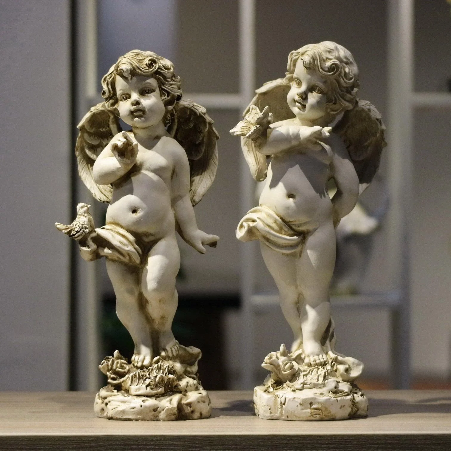 Resin Angle Butterfly Sculptures and Statues Wedding Gift - Homeko