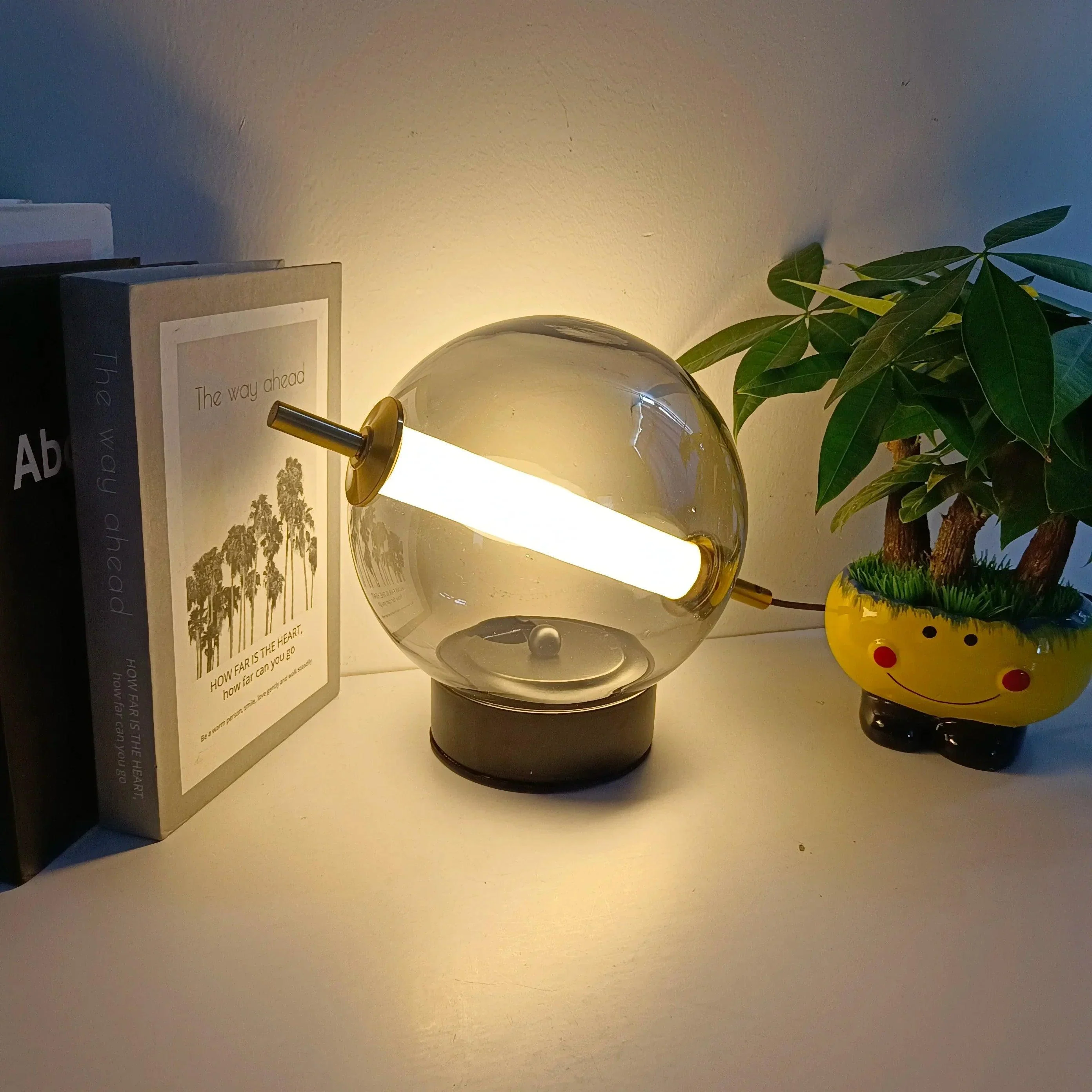 Retro Glazen Tafellamp Home Decor Ronde Bal Glazen Bureaulamp Voor Restaurant Studie Woonkamer Lamp Achtergrond Bedlampje A3b4b1aa 11a5 41dc A013 Dc0763f9e43f