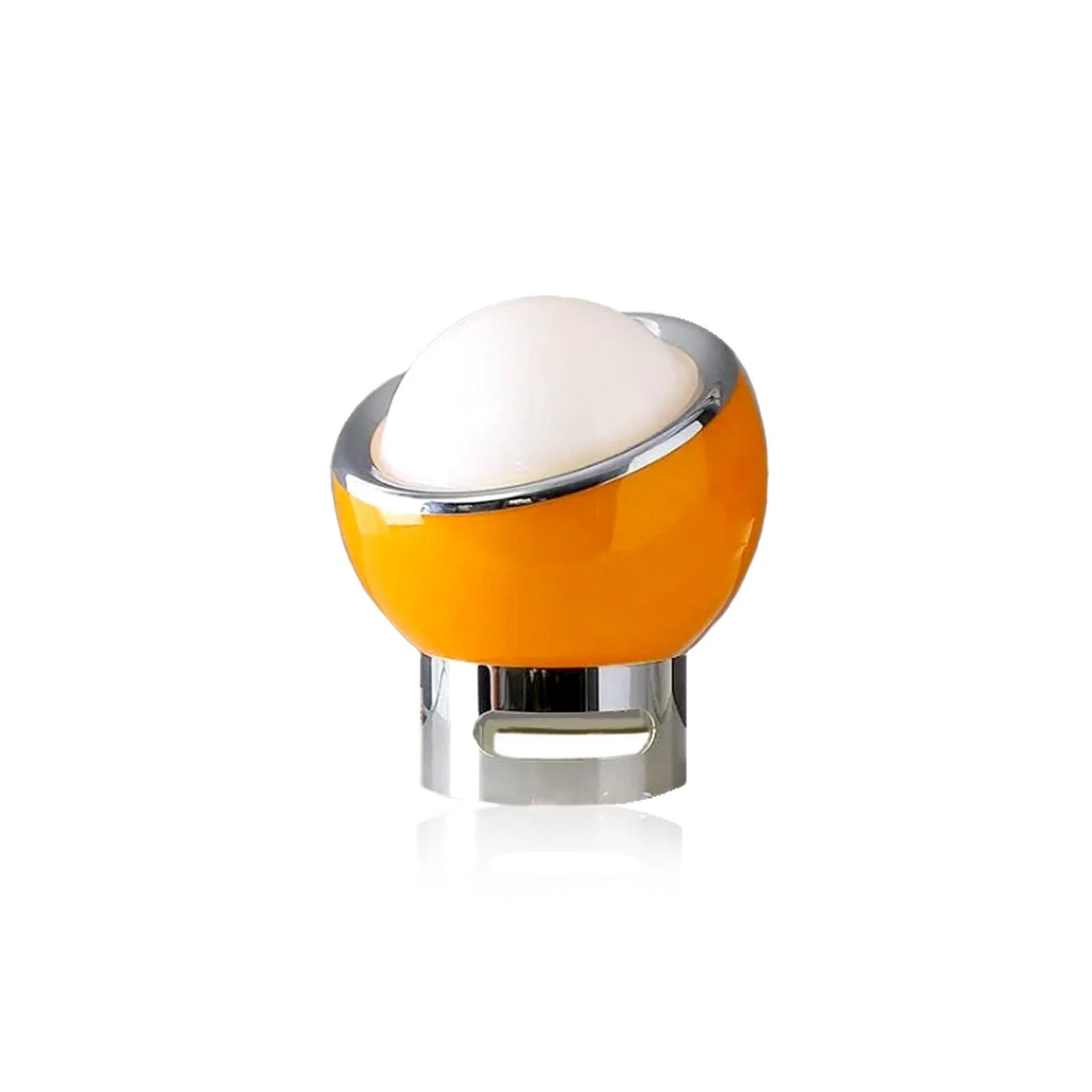 RetroAcrylicBallMetalStandTableLampyellow Retroacrylicballmetalstandtablelampyellow