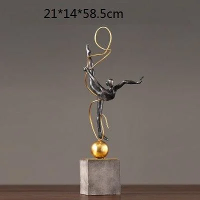 RetroBalletGirlFigurinesGymnasticsSportSculpturesandStatuesHandcraft-Homeko1 Retro Ballet Girl Figurines Gymnastics Sport Sculptures and Statues Handcraft - Homeko