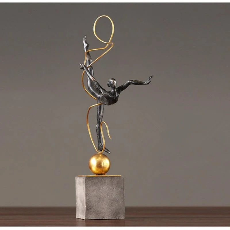 RetroBalletGirlFigurinesGymnasticsSportSculpturesandStatuesHandcraft-Homeko3 Retro Ballet Girl Figurines Gymnastics Sport Sculptures and Statues Handcraft - Homeko