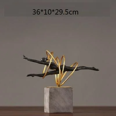 RetroBalletGirlFigurinesGymnasticsSportSculpturesandStatuesHandcraft-Homeko5 Retro Ballet Girl Figurines Gymnastics Sport Sculptures and Statues Handcraft - Homeko