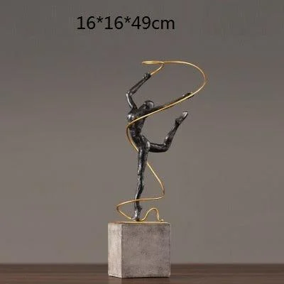 RetroBalletGirlFigurinesGymnasticsSportSculpturesandStatuesHandcraft-Homeko6 Retro Ballet Girl Figurines Gymnastics Sport Sculptures and Statues Handcraft - Homeko
