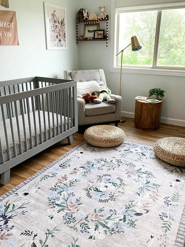 RetroBohoBirdFloralRugCarpetLargeAreaLivingRoomBalcony-Homeko5 Retro Boho Bird Floral Rug Carpet Large Area Living Room Balcony - Homeko