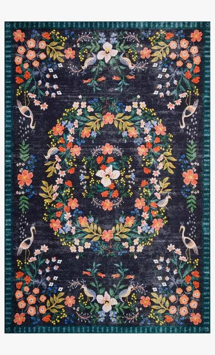 RetroBohoBirdFloralRugCarpetLargeAreaLivingRoomBalcony-Homeko7 Retro Boho Bird Floral Rug Carpet Large Area Living Room Balcony - Homeko