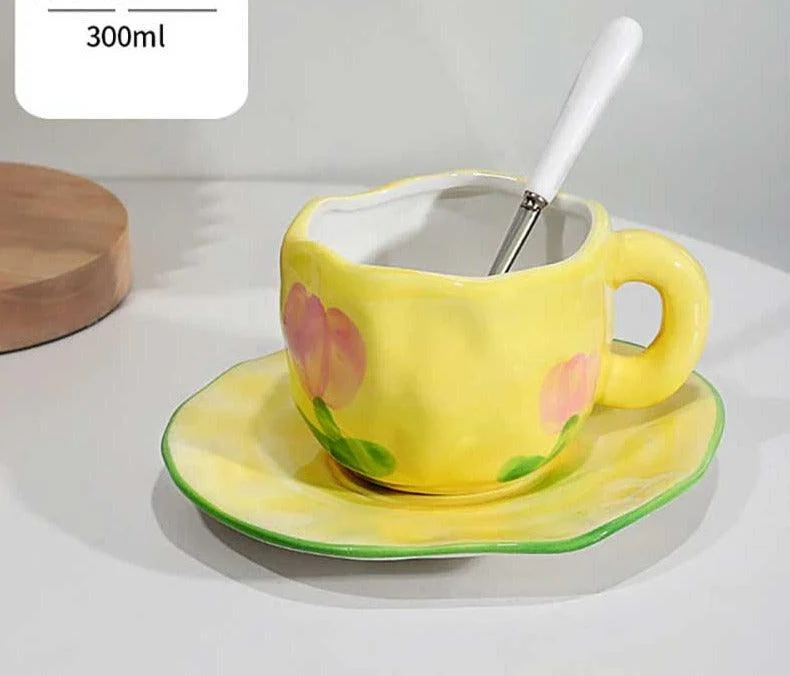 RetroCeramicCheckeredMug_5 Retro Ceramic Checkered Mug - ISTANBULLU LTD