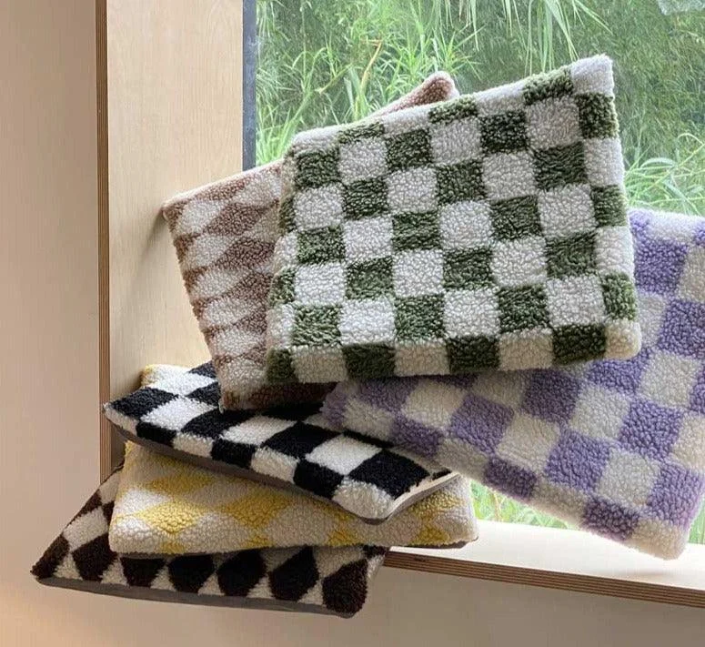 RetroCheckeredSeatCushion_15 Retro Checkered Seat Cushion - ISTANBULLU LTD
