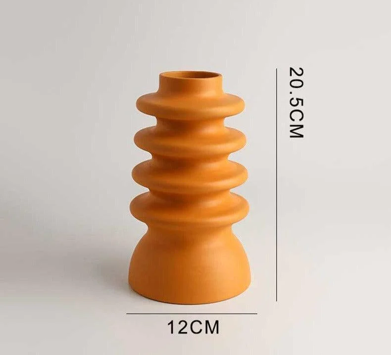 RetroColorfulCeramicDonutVase_3 Retro Colorful Ceramic Donut Vase - ISTANBULLU LTD