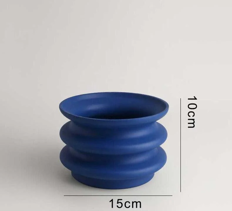 RetroColorfulCeramicDonutVase_5 Retro Colorful Ceramic Donut Vase - ISTANBULLU LTD
