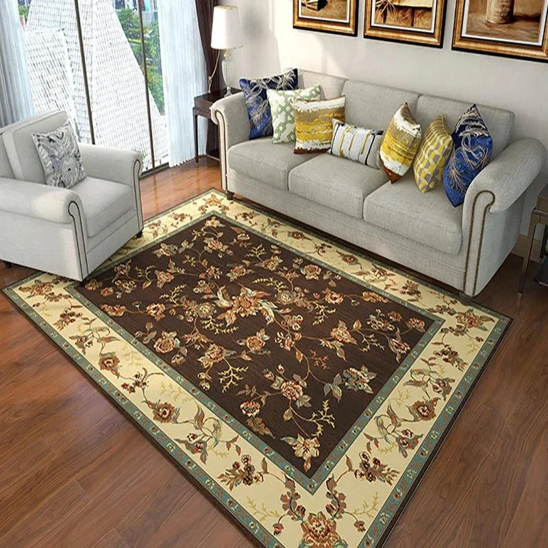 RetroFlowerRugCarpetSoftComfortableforBedroomDecoration-Homeko3 Retro Flower Rug Carpet Soft Comfortable for Bedroom Decoration - Homeko