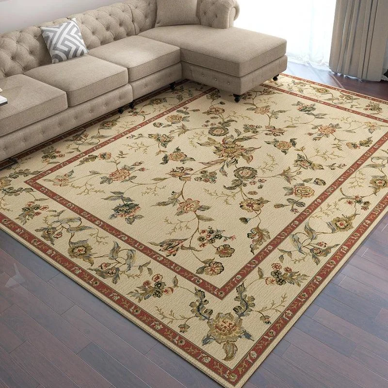 RetroFlowerRugCarpetSoftComfortableforBedroomDecoration-Homeko5 Retro Flower Rug Carpet Soft Comfortable for Bedroom Decoration - Homeko