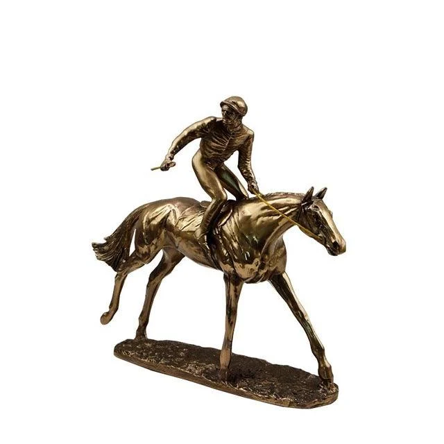 RetroHorseRacingAnimalJockeySportResinAndCopperSculpturesandStatues-Homeko1 Retro Horse Racing Animal Jockey Sport Resin And Copper Sculptures and Statues - Homeko
