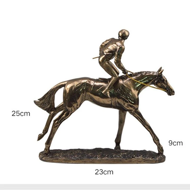 RetroHorseRacingAnimalJockeySportResinAndCopperSculpturesandStatues-Homeko5 Retro Horse Racing Animal Jockey Sport Resin And Copper Sculptures and Statues - Homeko