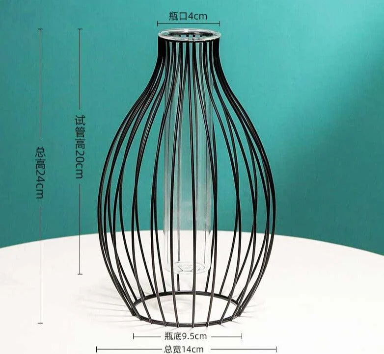 RetroIndustrialMetalWireSilhouetteVases_4 Retro Industrial Metal Wire Silhouette Vases - ISTANBULLU LTD