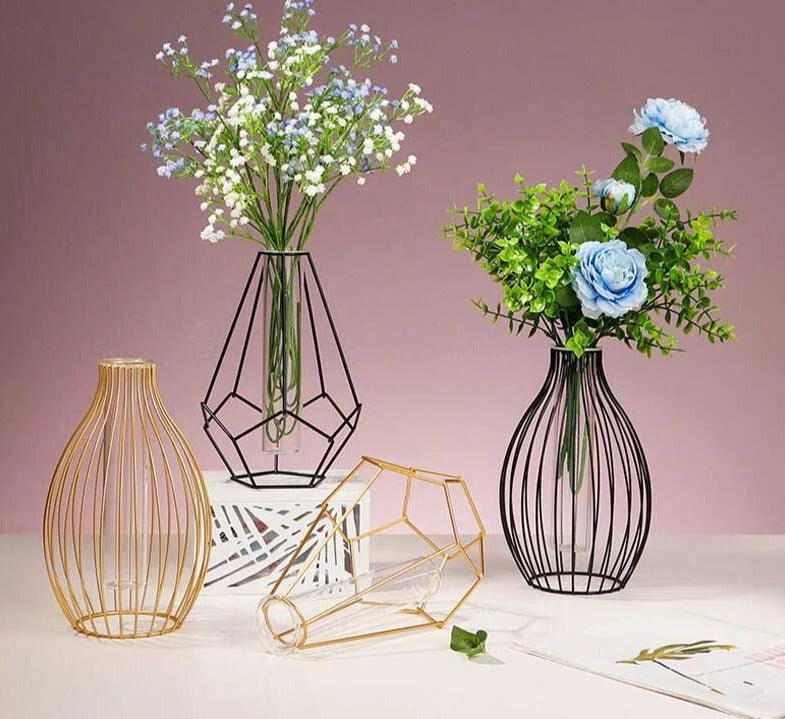 RetroIndustrialMetalWireSilhouetteVases_8 Retro Industrial Metal Wire Silhouette Vases - ISTANBULLU LTD