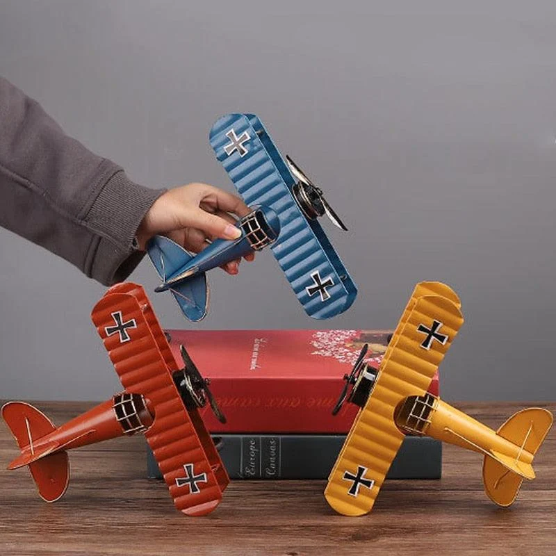 Retro Metal Plane Craft - Homeko