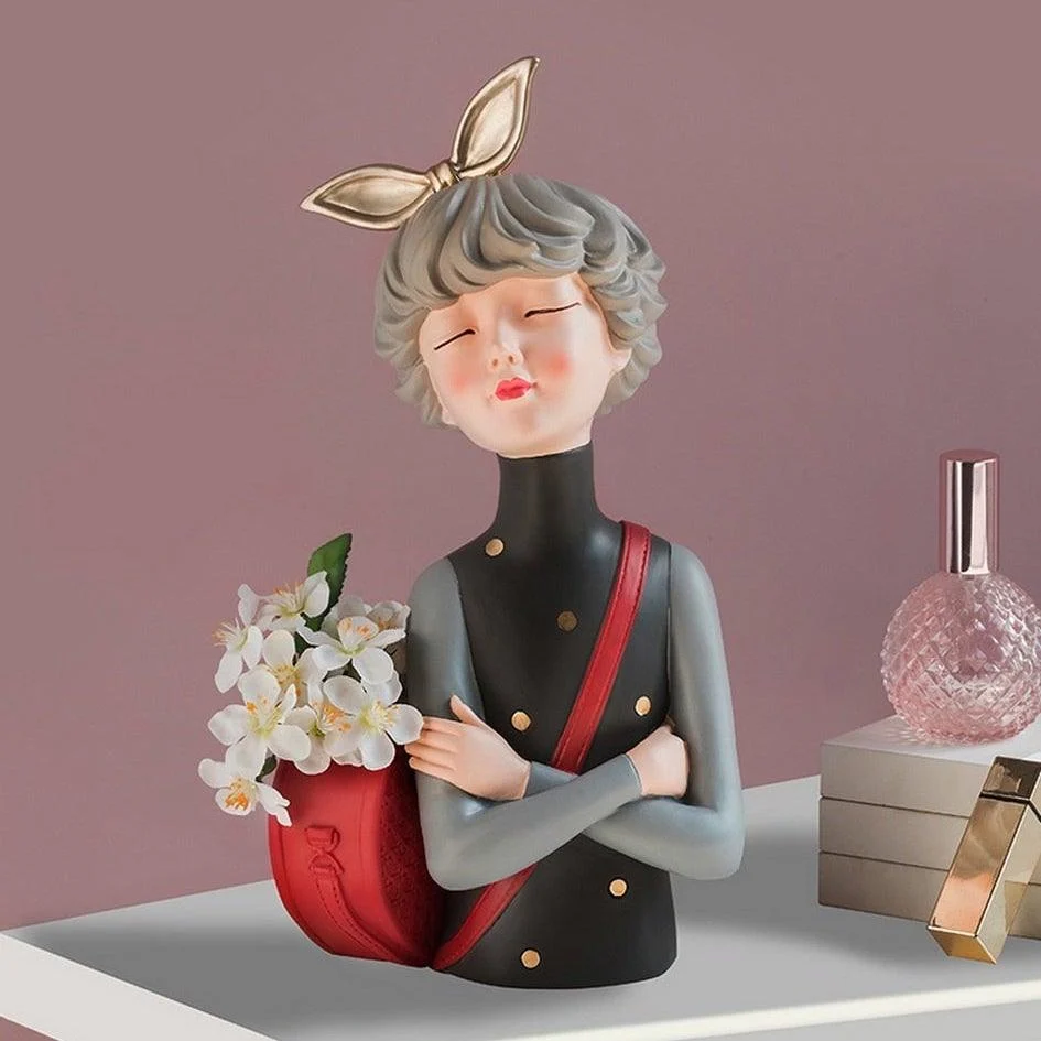 RetroModernLadyDecorativeVase-Homeko2 Retro Modern Lady Decorative Vase - Homeko