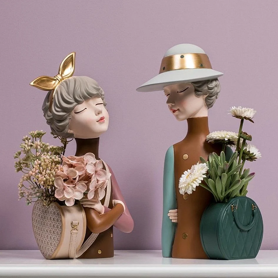 RetroModernLadyDecorativeVase-Homeko4 Retro Modern Lady Decorative Vase - Homeko