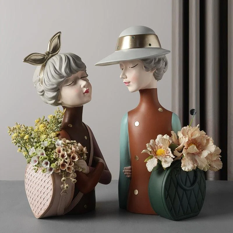 RetroModernLadyDecorativeVase-Homeko9 Retro Modern Lady Decorative Vase - Homeko