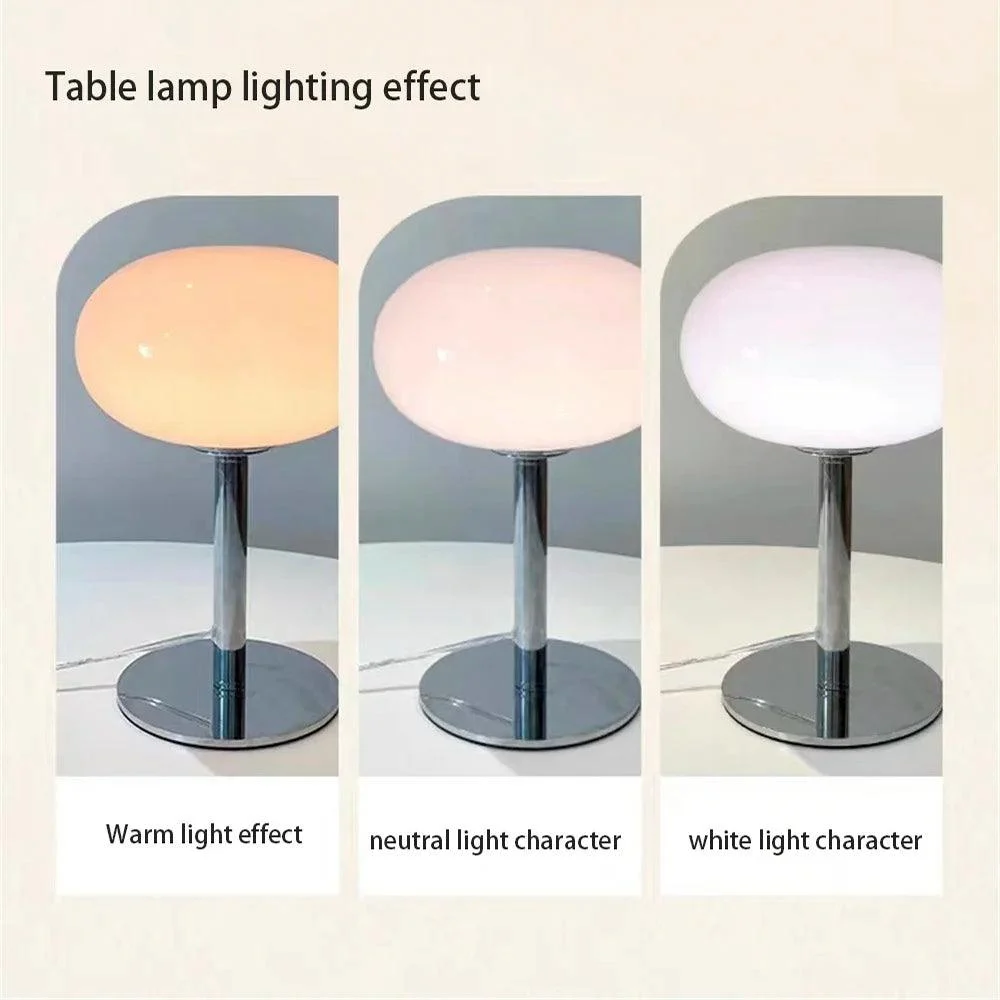Retro Pink Yellow Medieval Glass Table Lamp Lighting Living Room - Homeko