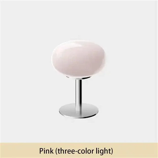 Retro Pink Yellow Medieval Glass Table Lamp Lighting Living Room - Homeko