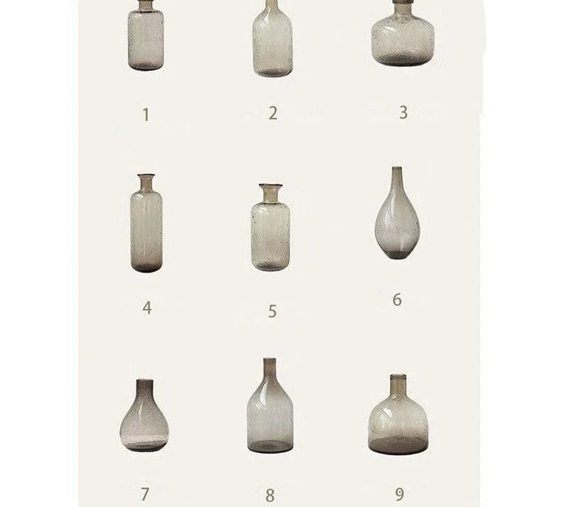 RetroSmokeyGreyBubbleGlassVase_2 Retro Smokey Grey Bubble Glass Vase - ISTANBULLU LTD