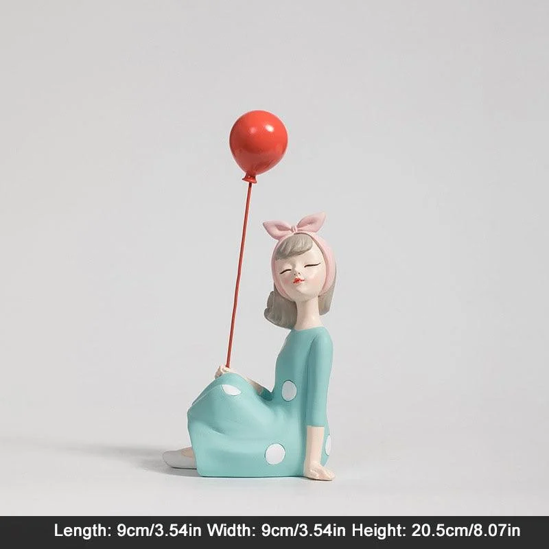 RetroStyleGirlWithBalloons-Homeko1 Retro Style Girl With Balloons - Homeko