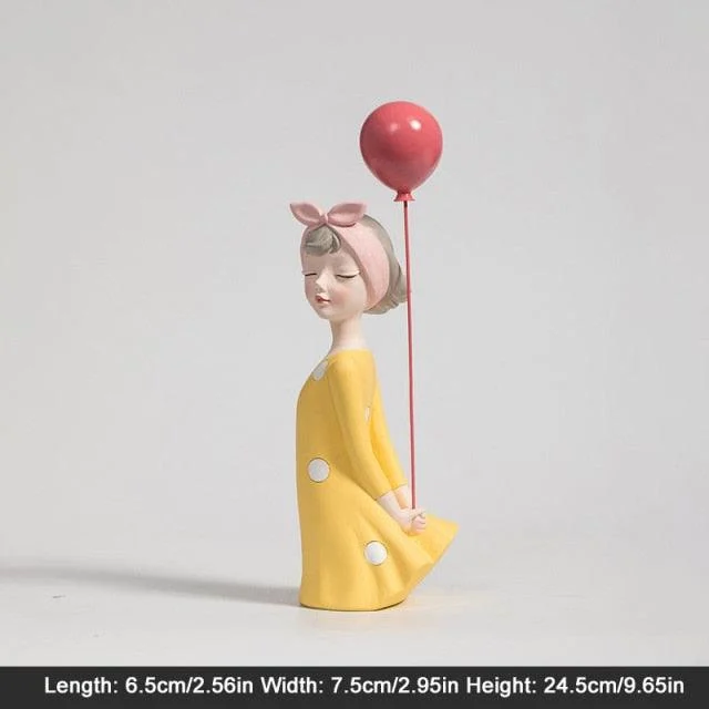 RetroStyleGirlWithBalloons-Homeko12 Retro Style Girl With Balloons - Homeko