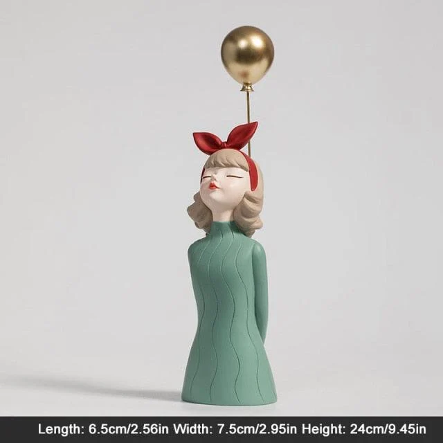 RetroStyleGirlWithBalloons-Homeko13 Retro Style Girl With Balloons - Homeko