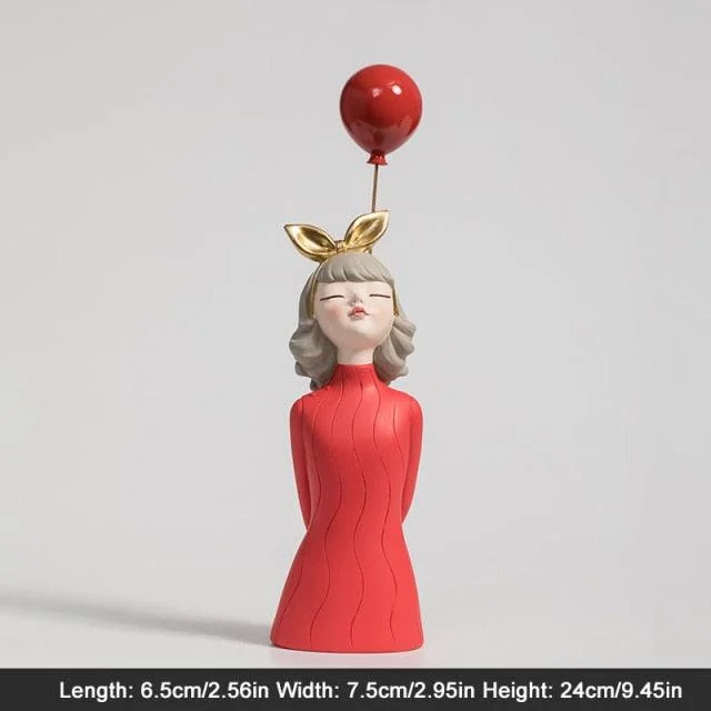 RetroStyleGirlWithBalloons-Homeko14 Retro Style Girl With Balloons - Homeko