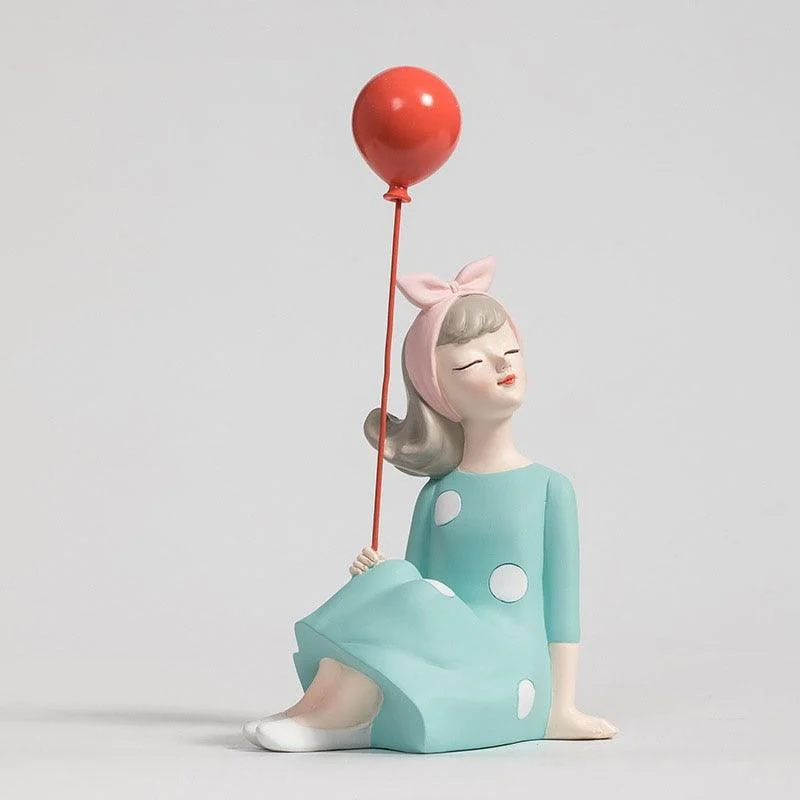 RetroStyleGirlWithBalloons-Homeko4 Retro Style Girl With Balloons - Homeko