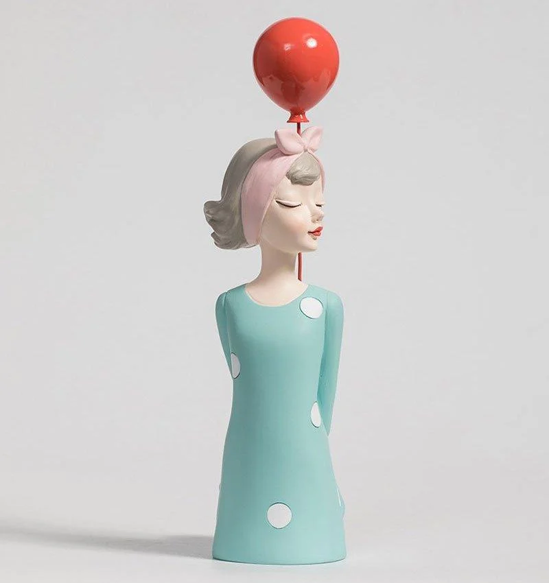 RetroStyleGirlWithBalloons-Homeko5 Retro Style Girl With Balloons - Homeko