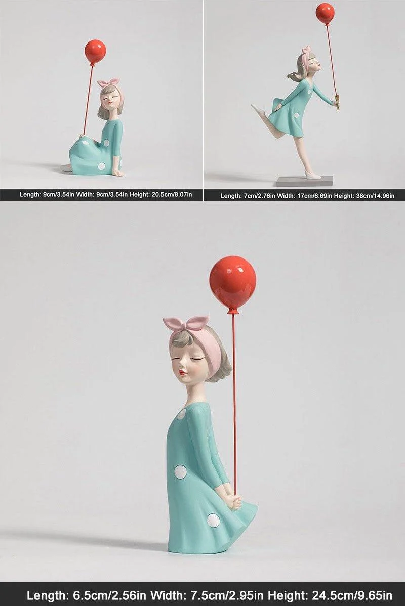 RetroStyleGirlWithBalloons-Homeko7 Retro Style Girl With Balloons - Homeko