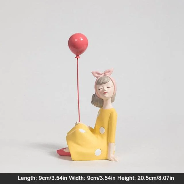 RetroStyleGirlWithBalloons-Homeko8 Retro Style Girl With Balloons - Homeko
