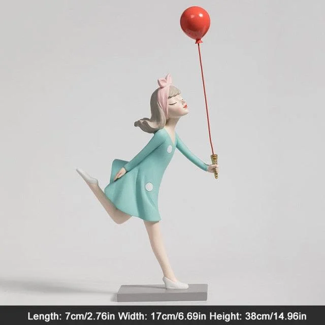 RetroStyleGirlWithBalloons-Homeko9 Retro Style Girl With Balloons - Homeko