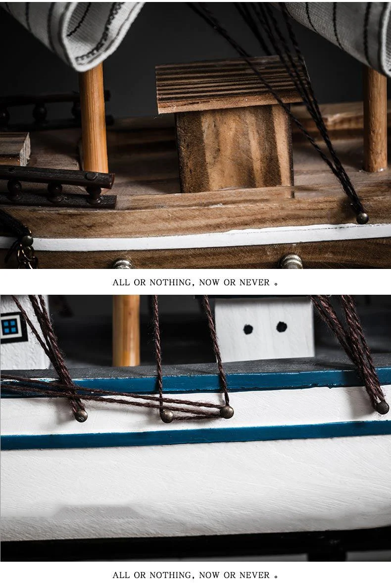 RetroWoodenHandmadeSailboatMiniature-Homeko5 Retro Wooden Handmade Sailboat Miniature - Homeko