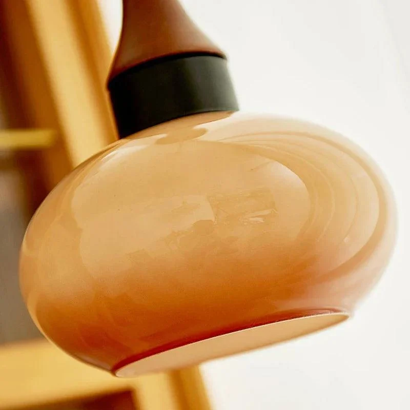 RetroWoodenOrangeDomeKitchenIslandHangingLight-Homdiy_5 Retrowoodenorangedomekitchenislandhanginglight Homdiy 5