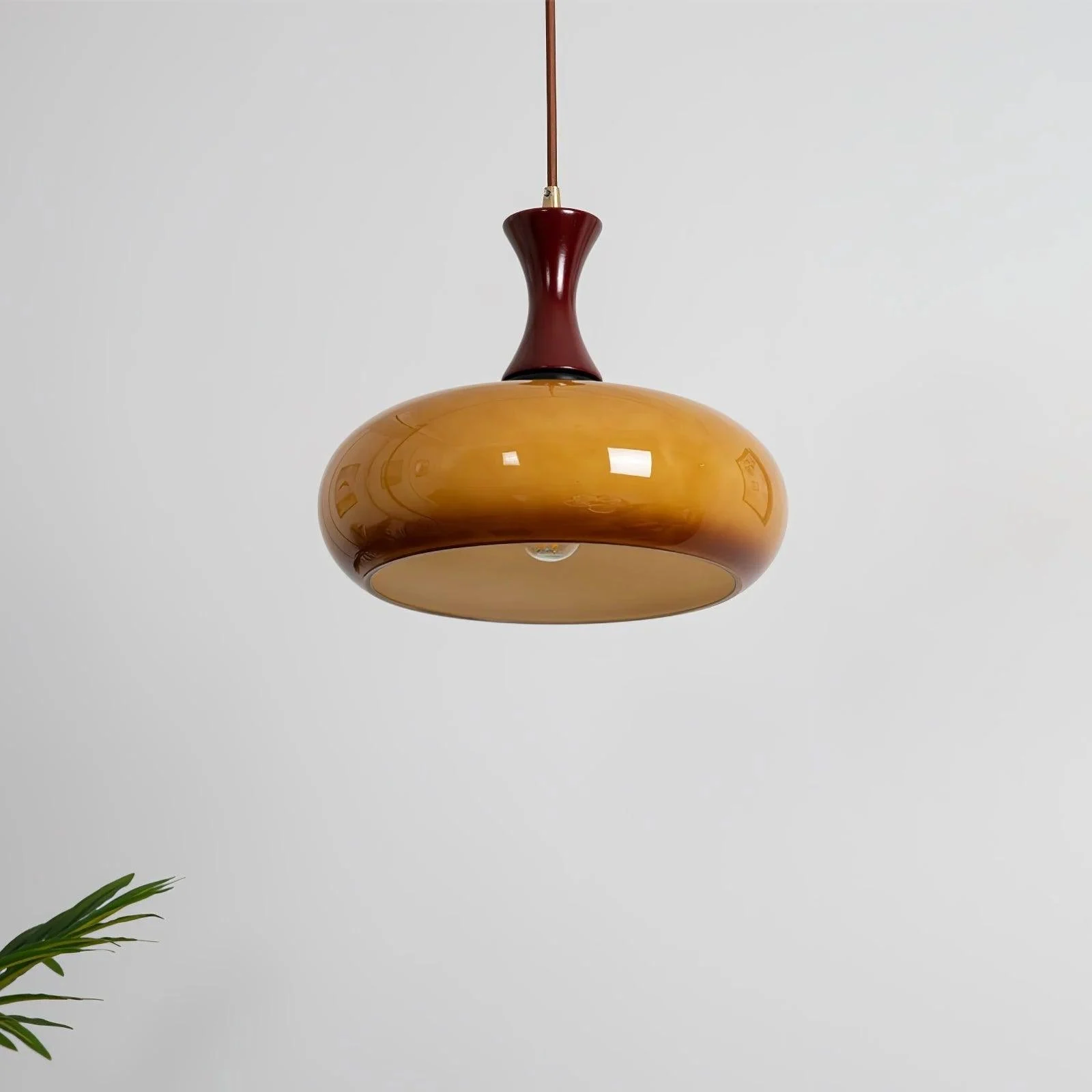RetroWoodenYellowDomeKitchenIslandHangingLight Retrowoodenyellowdomekitchenislandhanginglight